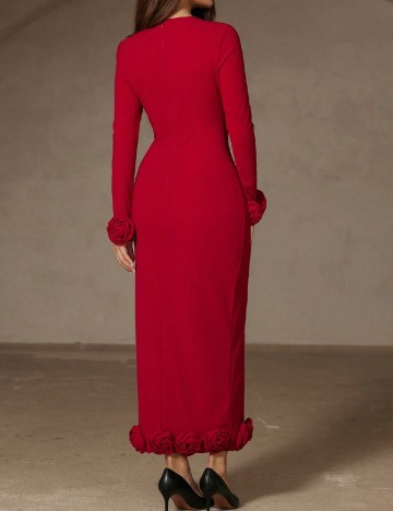 Rochie lunga Aveloria, rosu