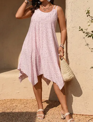 Rochie medie SHEIN CURVE, roz