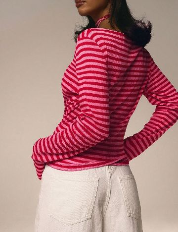 Bluza SHEIN, roz/rosu