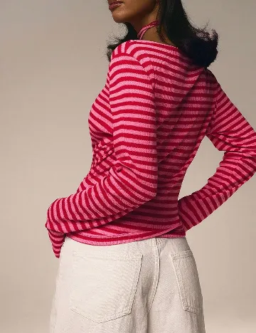 Bluza SHEIN, roz/rosu
