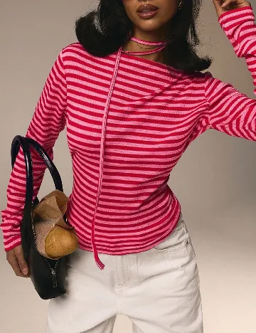 Bluza SHEIN, roz/rosu