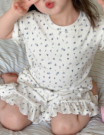 Compleu Dazy Kids, alb/albastru