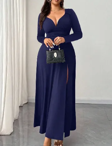 Rochie lunga SHEIN CURVE, bleumarin
