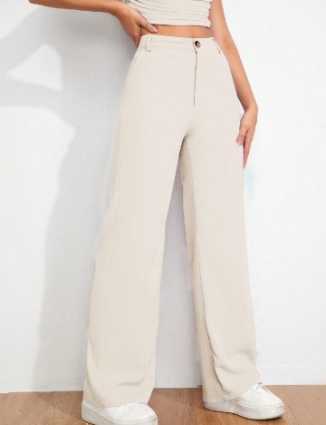 Pantaloni SHEIN, ecru