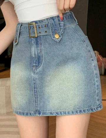 Fusta pantalon Dazy, albastru