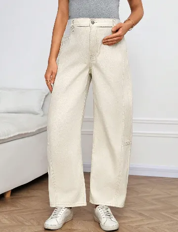 Blugi SHEIN Maternity, crem