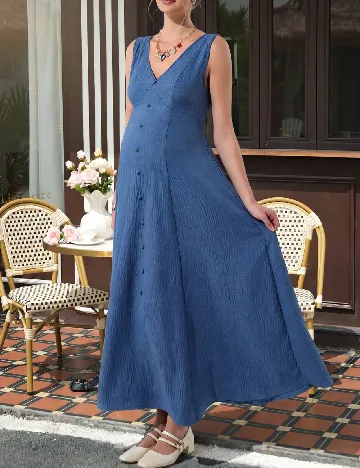Rochie lunga SHEIN Maternity, albastru