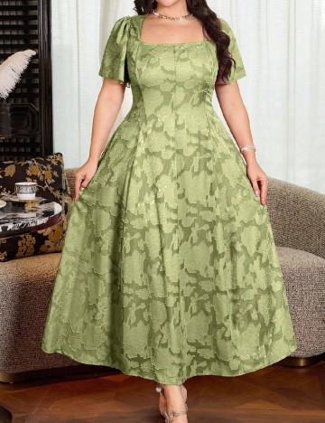 Rochie lunga SHEIN CURVE, verde