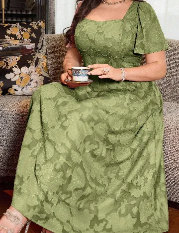 Rochie lunga SHEIN CURVE, verde