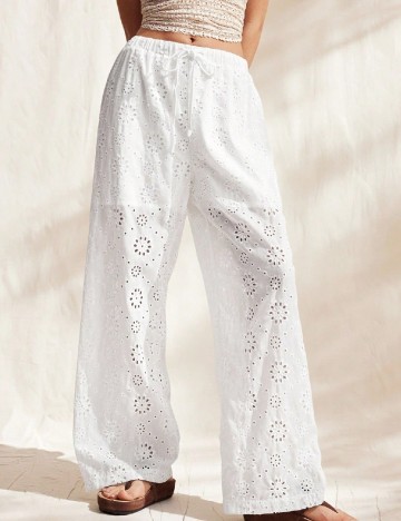 Pantaloni SHEIN, alb