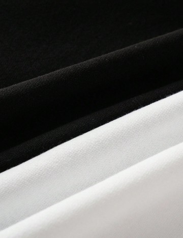Hanorac Shein Kids, alb/negru
