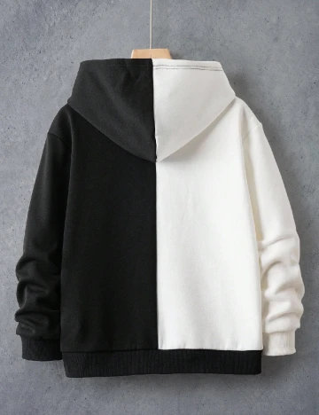 Hanorac Shein Kids, alb/negru