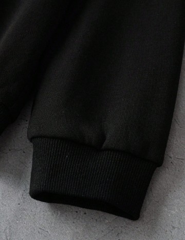 Hanorac Shein Kids, alb/negru