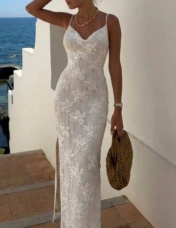 Rochie de plaja SHEIN, ecru