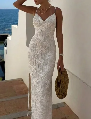 Rochie de plaja SHEIN, ecru