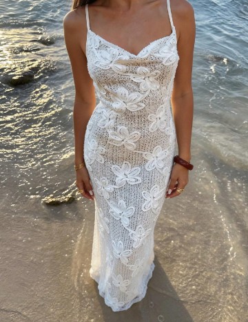 Rochie de plaja SHEIN, ecru