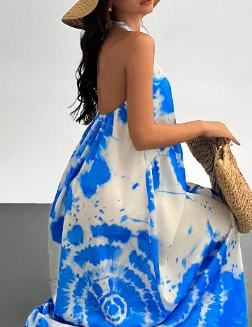Rochie lunga SHEIN, albastru/alb