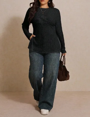 Bluza SHEIN CURVE, negru