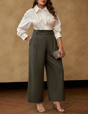Pantaloni MOTF Plus Size, verde