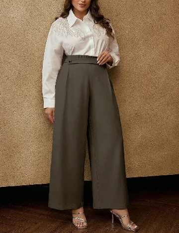 Pantaloni MOTF Plus Size, verde