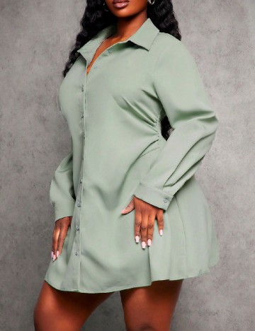 Rochie scurta SHEIN CURVE, verde