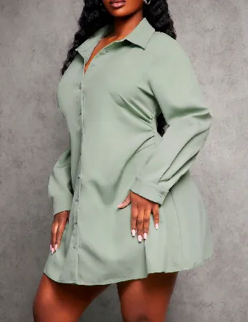 Rochie scurta SHEIN CURVE, verde