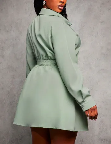 Rochie scurta SHEIN CURVE, verde
