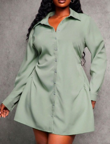 Rochie scurta SHEIN CURVE, verde