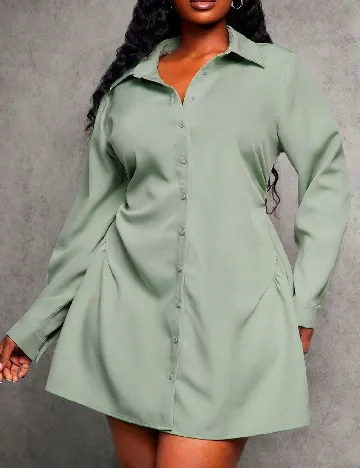 Rochie scurta SHEIN CURVE, verde