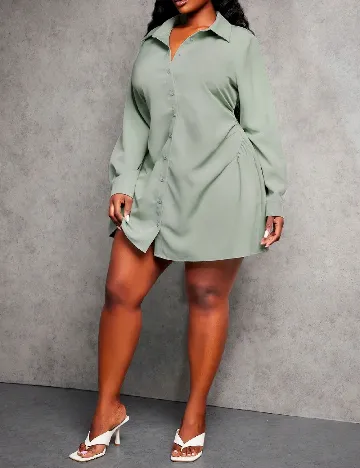 Rochie scurta SHEIN CURVE, verde