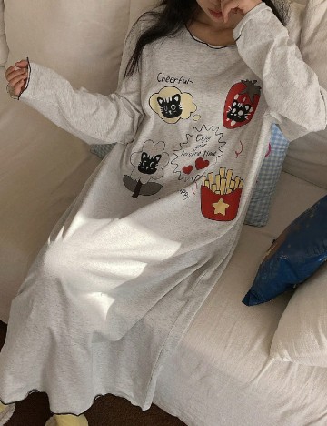 Rochie de noapte SHEIN, gri