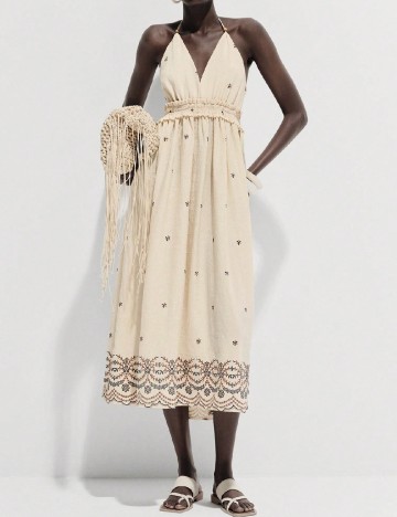 Rochie medie SHEIN, ecru