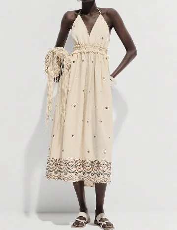 Rochie medie SHEIN, ecru