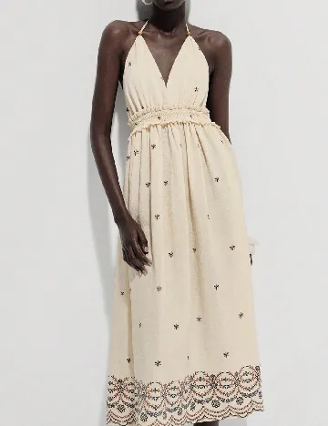 Rochie medie SHEIN, ecru