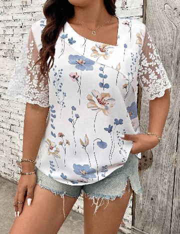 Bluza SHEIN CURVE, alb