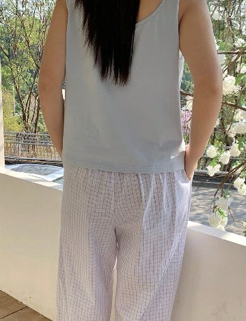Pijama Dazy Plus Size, albastru/gri