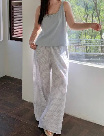 Pijama Dazy Plus Size, albastru/gri