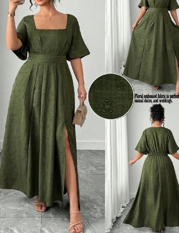 Rochie lunga SHEIN CURVE, verde