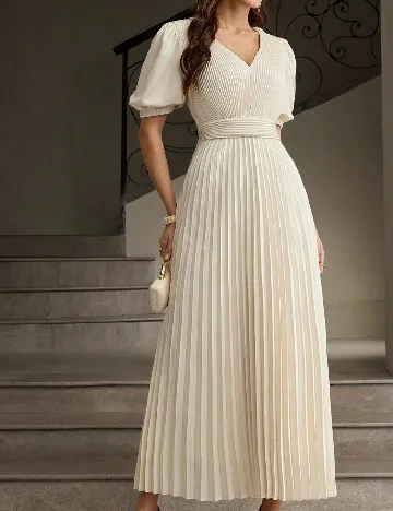 Rochie lunga SHEIN, crem