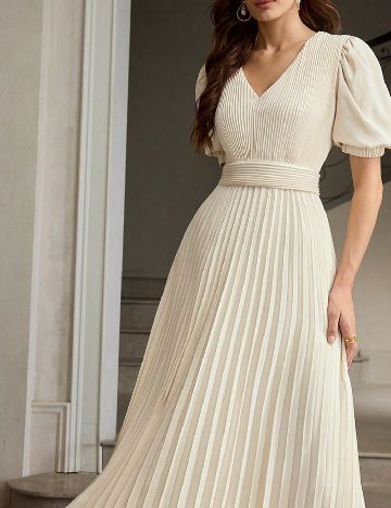Rochie lunga SHEIN, crem