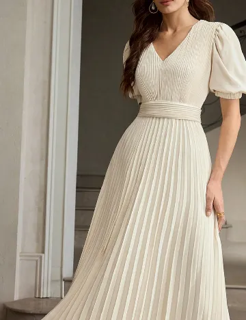 Rochie lunga SHEIN, crem