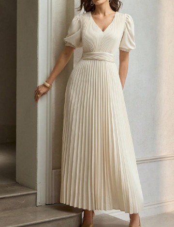 Rochie lunga SHEIN, crem