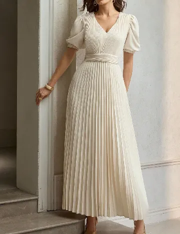 Rochie lunga SHEIN, crem
