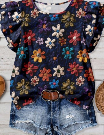 Bluza SHEIN CURVE, floral print