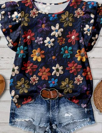 Bluza SHEIN CURVE, floral print