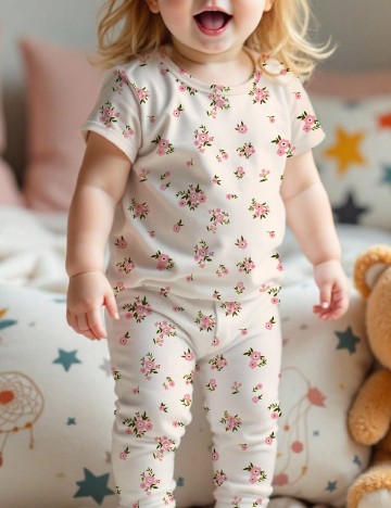 Pijama Shein Kids, crem