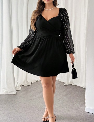 Rochie scurta SHEIN CURVE, negru