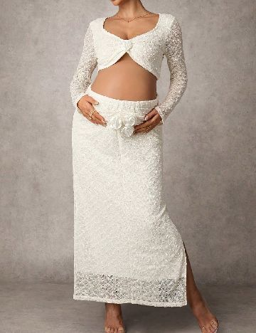 Compleu SHEIN Maternity, ecru