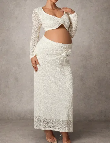 Compleu SHEIN Maternity, ecru