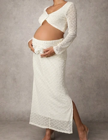 Compleu SHEIN Maternity, ecru